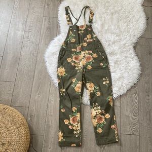 Free People Printed Overalls, Size 28